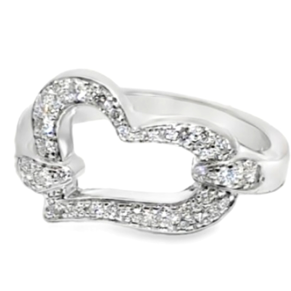 18K Piaget Diamond  Engagement White Gold Wedding Ring